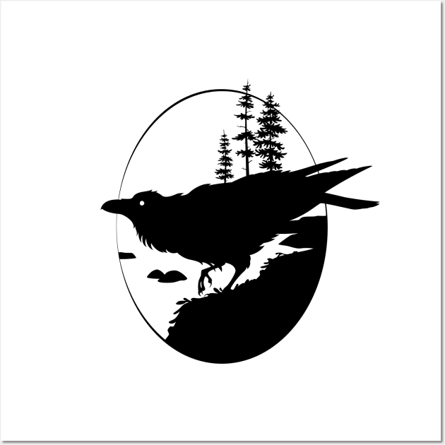 Raven Silhouette II Wall Art by JadaFitch